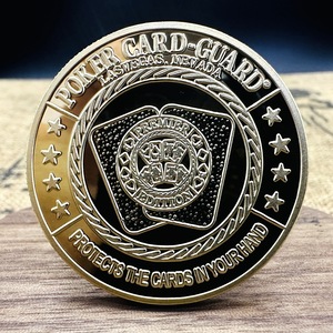 On the <strong>Dealer</strong> Button Gold Plated Poker Colored Lacquer Commemorative <strong>Coin</strong> Medal - Product Image 2
