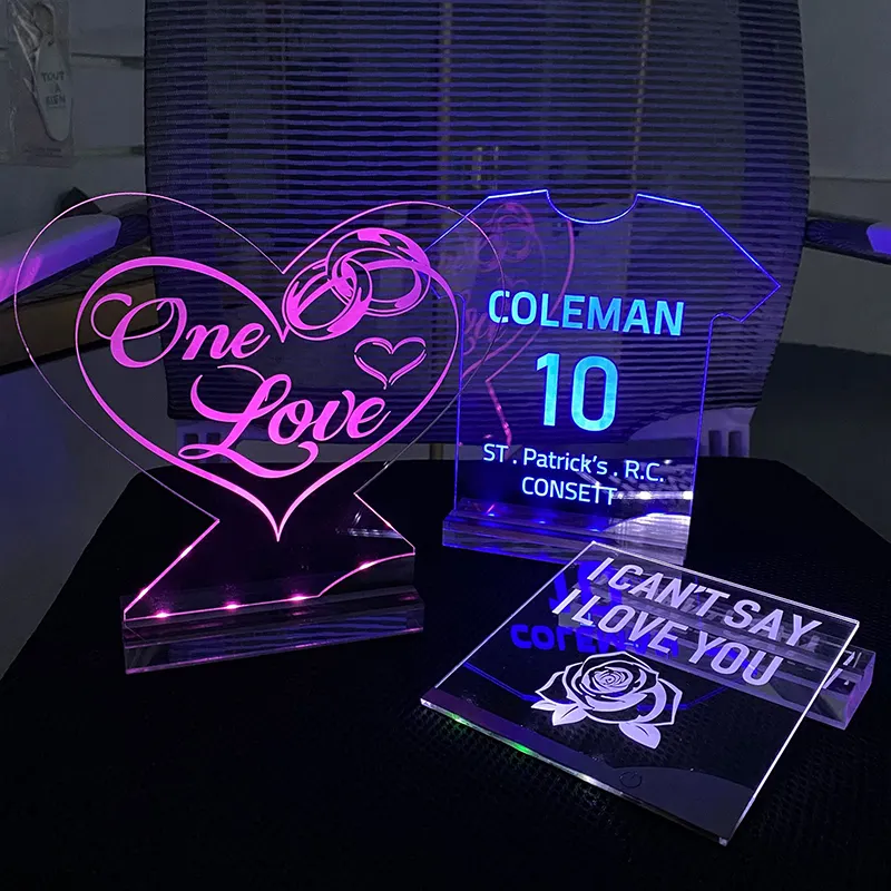 Tarjetas de regalo personalizadas con luces LED para novio, tarjetas de neón para cumpleaños, regalo de cumpleaños, 2022