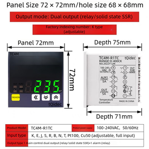 Control 100-240VAC TC4M Relay SSR Output Digital <strong>Temperature</strong> <strong>Controllers</strong> - Product Image 5