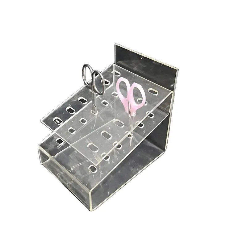 Transparent S-type Acrylic Hair Cut Scissors Holder Manufacturer Custom Make Acrylic Scissor Display Stand