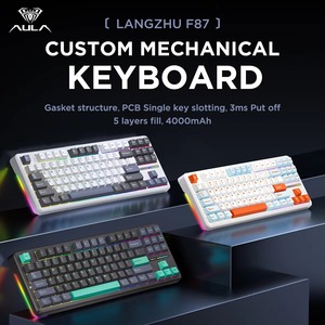 AULA F87 RGB Wired 87-<strong>Key</strong> Gaming Mechanical <strong>Keyboard</strong> Desktop Application with Red Switch and English Language - Product Image 4
