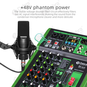 Professional DI-4UX <strong>4</strong>-channel <strong>Audio</strong> Mixer Mixing Controller DJ Console <strong>Audio</strong> <strong>Interface</strong> 99DSP Effect Soundcard - Product Image 6