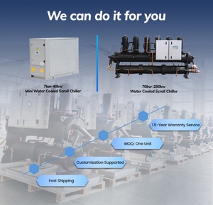Industrial Remote-Controlled Water Cooled Scroll Type <strong>Chiller</strong> with Shell and Tube Condenser Pump - Product Image 2