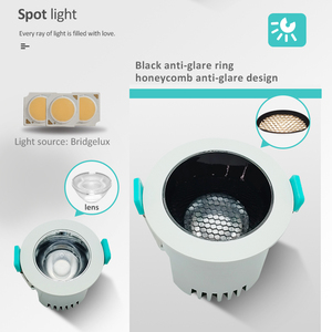 Kapalı ev aydınlatma 12W aşağı ışık Led Downlight tavan ışık <span class=keywords><strong>Saa</strong></span> spot Downlight Led LED COB alüminyum 220V Modern CRI92