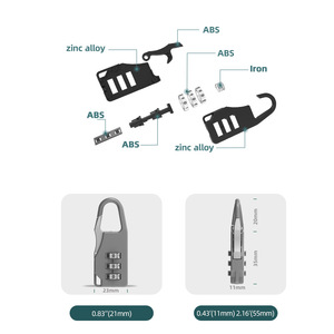 3 Mini Dial Digit <strong>Number</strong> <strong>Code</strong> <strong>Password</strong> Combination Padlock Security Travel Safe <strong>Lock</strong> for Padlock Luggage <strong>Lock</strong> of Gym - Product Image 3