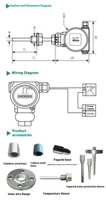 2000mm <strong>Digital</strong> Probe Rod Explosion-Proof 4-20mA <strong>Output</strong> Display <strong>Sensor</strong> RS485 PT100 <strong>Temperature</strong> Transmitter with ODM Support - Product Image 5