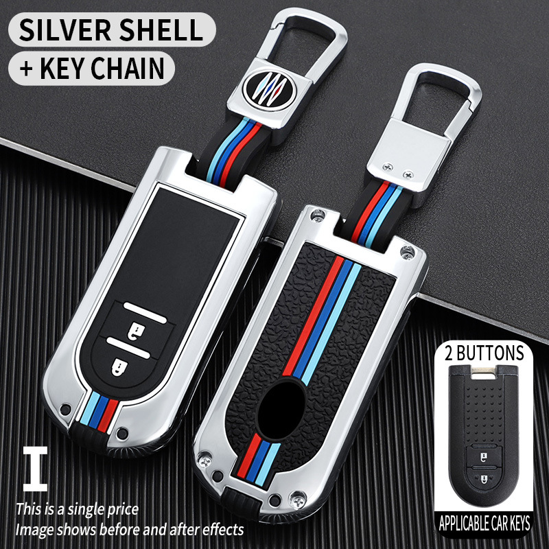 I 2 clés argentée simple coque boucle courte