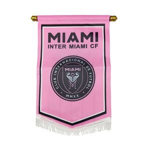 לוגו מותאם אישית אחד כפול צד סובלימציה pennants הדפסה בד סאטן קבוצת כדורגל מיני נבחרת כדורגל