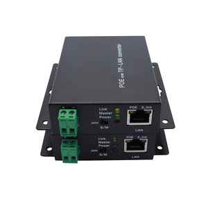 Convertidor de medios de fibra óptica Ethernet de 10/100Mbps, par trenzado, extensor PoE de 2 cables para cámara IP, convertidor repetidor Ethernet PoE - Product Image 1