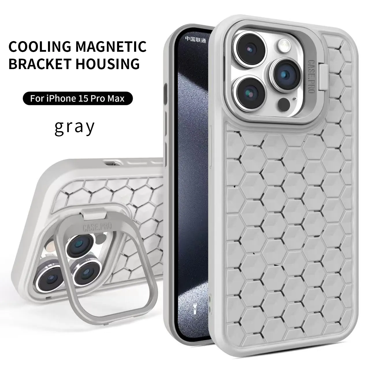 Magnetische Honingraat Telefoonhoes Voor Iphone 15 Pro Max 14 Plus 13 12 11 Camera Beugel Stand Back Cover Voor Samsung S24 Ultra S23