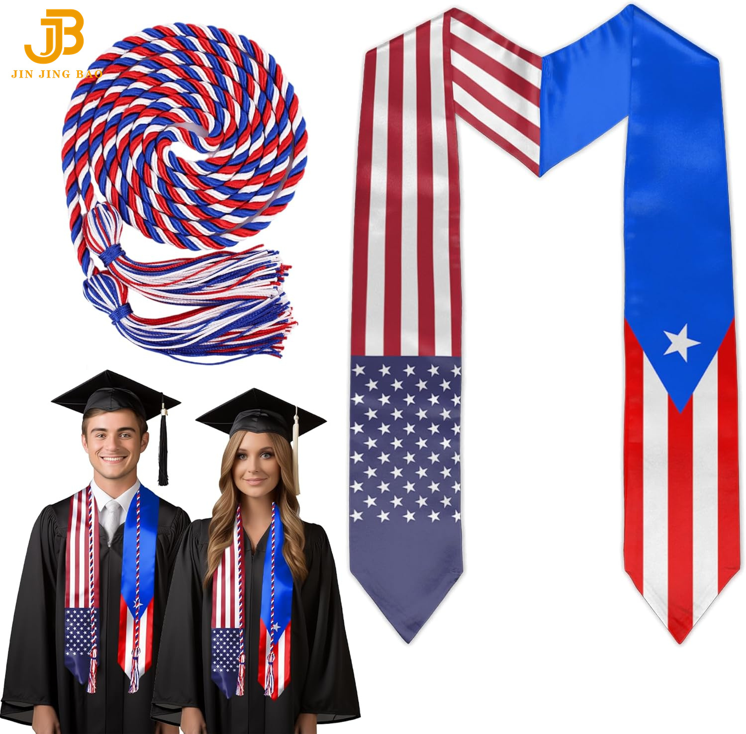 EE. UU. y Puerto Rico Estola + Cordón de Honor