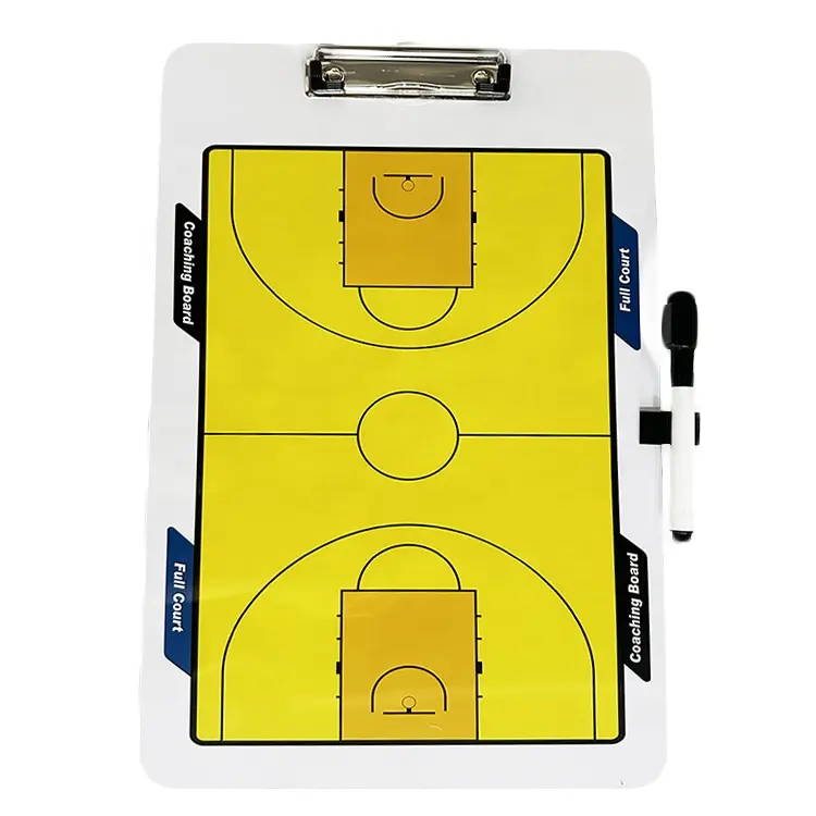 Personalizado Magnético Handheld PVC Prancheta Dry-Apagar Dupla Face Board Para Prancheta De Basquete