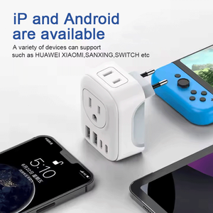 Dual USB-C 3.4 Port <strong>Multi</strong>-function Travel <strong>Plug</strong> <strong>Adapter</strong> US to Europe International Electrical <strong>Plug</strong> - Product Image 5