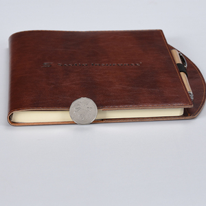 Benutzerdefinierte A5 größe leder <span class=keywords><strong>notebook</strong></span> mit gummiband-stifthalter für werbegeschenk