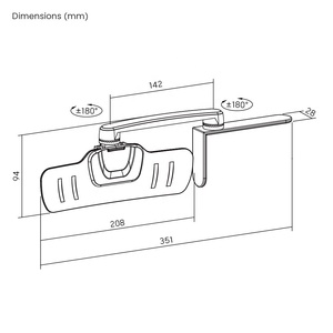 Adjustable Office Supplies Paper Folder Holder for <strong>Computer</strong> Monitor Stand With 3M Sticker Swivel 360 Degrees Typing Reading - Product Image 6
