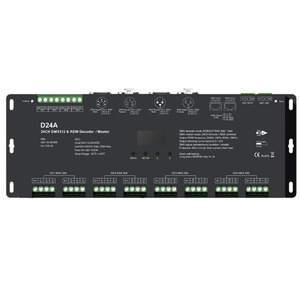 D24A 24 canali Max 288W a tensione costante RGB DMX512 e RDM Decoder DMX Master OLED Display digitale PWM Controller per luce a LED - Product Image 2