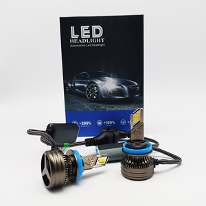 Yüksek kalite 120W DC 9/16V otomobil parçaları H11 LED araba ön farlar ile güçlendirme yükseltme için 6000k beyaz ışık - Product Image 6
