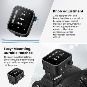 GODOX X3แฟลชทริกเกอร์ไร้สาย c/n/s/f/o เข้ากันได้สำหรับ Canon สำหรับ Nikon Fuji Olympus กับ TCM การแปลงพลาสติกโลหะ - Product Image 3