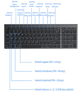 Portátil recargable para teclado Bluetooth ratón Combo interfaz USB nuevo Blue Tooth Gaming moda PC Smart TV ordenador tableta - Product Image 1