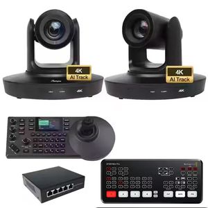 Бесплатная доставка USD1380 комплект вещательной камеры G430 = 2 шт. 4K 30X PTZ камера для конференц-связи потоковая дорожка + контроллер + BMD Atem mini pro - Product Image 1