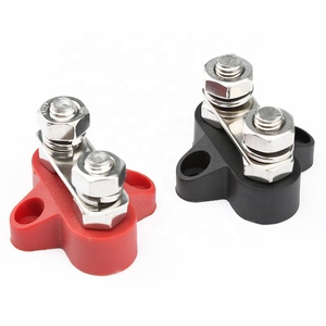 M6 M8 M10 Post <strong>Dual</strong> Double Stud Bus Bar Copper Stainless Steel Connector Battery Power Distribution Block <strong>Busbar</strong> for Motorcycle - Product Image 3