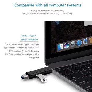 Portatile e facile da usare 5 in 1 adattatore multifunzione OTG SD/TF lettore di schede USB tipo-c USB porte Micro-USB trasferimento File - Product Image 4