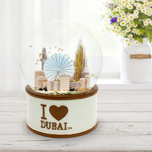 Custom Resin <strong>3D</strong> Building Tourist Souvenir Gift Glass Snowglobe I <strong>love</strong> Dubai Country Souvenir Snow Globe - Product Image 2