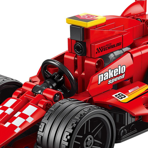 プラスチック2in1スーパーレーシングプルバックカービルディングブロック赤<span class=keywords><strong>f1</strong></span>モデルスポーツテクニックカービルディングブロック子供用