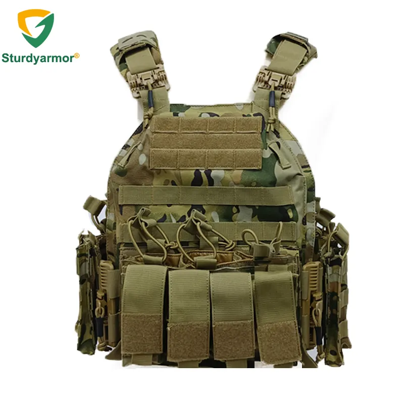 Sturdyarmor Leve West Molle Liberação Rápida Laser Cut K19 Multicam Oxford Tecido Tático Engrenagem Vest Placa Transportadora