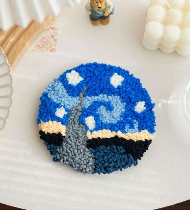 Kit de Manualidades DIY con Aguja Mágica para Posavasos (6 unidades)