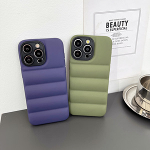 3D aşağı ceket TPU tasarım 2 in 1 kirpi telefon iPhone için kılıf 15 14 13 12 11 Pro Max XR XS toplu şok geçirmez yumuşak kapak korumak - Product Image 2