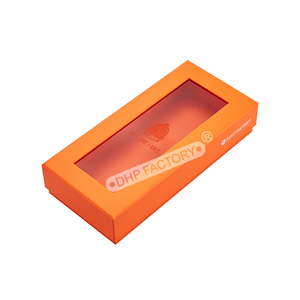 Custom Premium Rigid Shiny Orange Gift <strong>Box</strong> <strong>with</strong> <strong>Lid</strong> and Base Square <strong>Rectangle</strong> Packaging <strong>Box</strong> <strong>with</strong> Clear PVC Window for Storage - Product Image 4