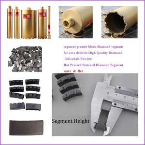 Segmento de diamante prensado en caliente para brocas de núcleo Segmento de broca para construcción de hormigón para piedra natural - Product Image 5