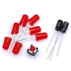 Elektronik zar NE555 LED modülü CD4017 DIY kiti 5mm kırmızı LED 4.5-5V LED zar parçaları eğlenceli breadboard Diy elektronik - Product Image 3