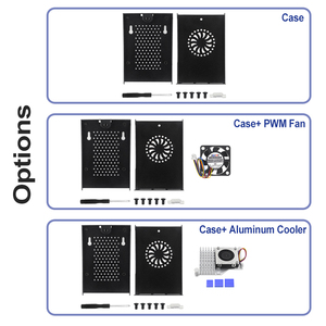 <strong>Raspberry</strong> <strong>Pi</strong> 5 Aluminum Alloy Shell Protective Shell Black Metal <strong>Case</strong> for Rpi 5th Compatible with Cooling Fan and Radiator - Product Image 2