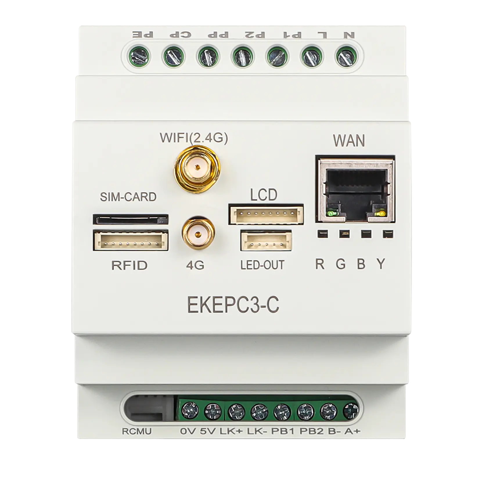 Controlador OCPP EKEPC3 de cable cargador EV/enchufe tipo OCPP1.6 (Wifi,4G,Ethernet), con módulo RFID y 2 tarjetas