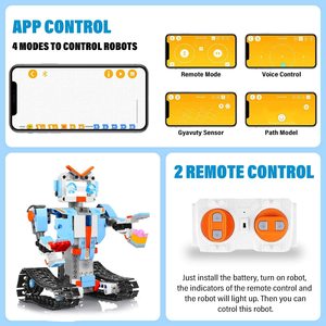 Yapı taşı RC Robot oyuncaklar kitleri, uzaktan ve APP kontrol Robot araya mühendislik setleri STEM yapı oyuncaklar çocuklar için