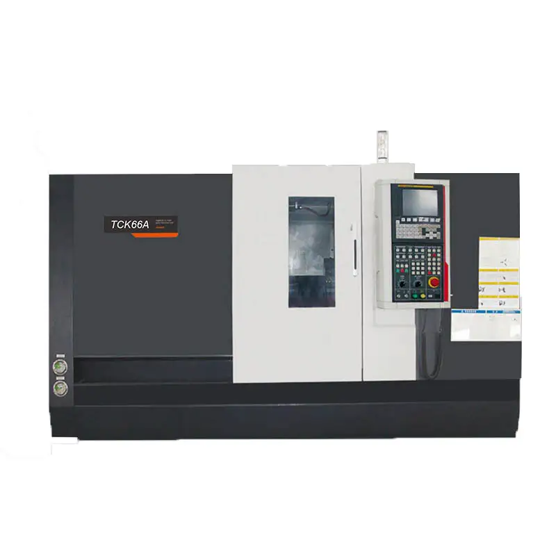 Máquina de torno automática tck66a para rosqueamento de tubos cnc, precisão de país de petróleo