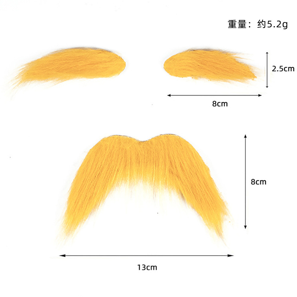 Barbe sourcils orange-chiffre huit