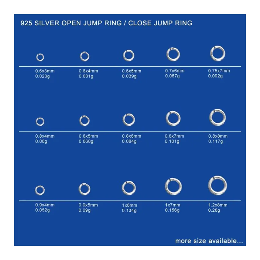 JSA0135シルバーファインディング高品質格安価格スターリングシルバーオープンクローズジャンプリングパーマネントジュエリー作り用