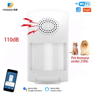 Sistema de alarma de seguridad inteligente con Sensor de movimiento, dispositivo de detección pasiva infrarroja, WiFi, funciona a distancia, sonido Alexa, Tuya, PIR - Product Image 2