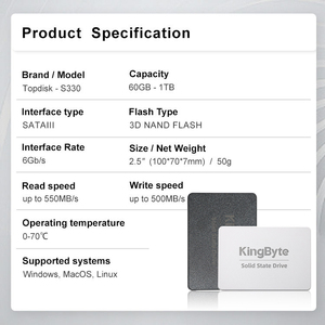 Disco duro interno OEM de 512GB, 1TB y 4TB para ordenador, unidad de estado sólido SSD de 2,5 pulgadas, almacenamiento de expansión de repuesto HDD - Product Image 5