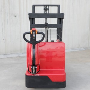 Precio de fábrica Mini Walkie eléctrico Apilador de palés Camión elevador Semi eléctrico Straddle Elevador Apilador Carretilla elevadora para carga Descarga - Product Image 2