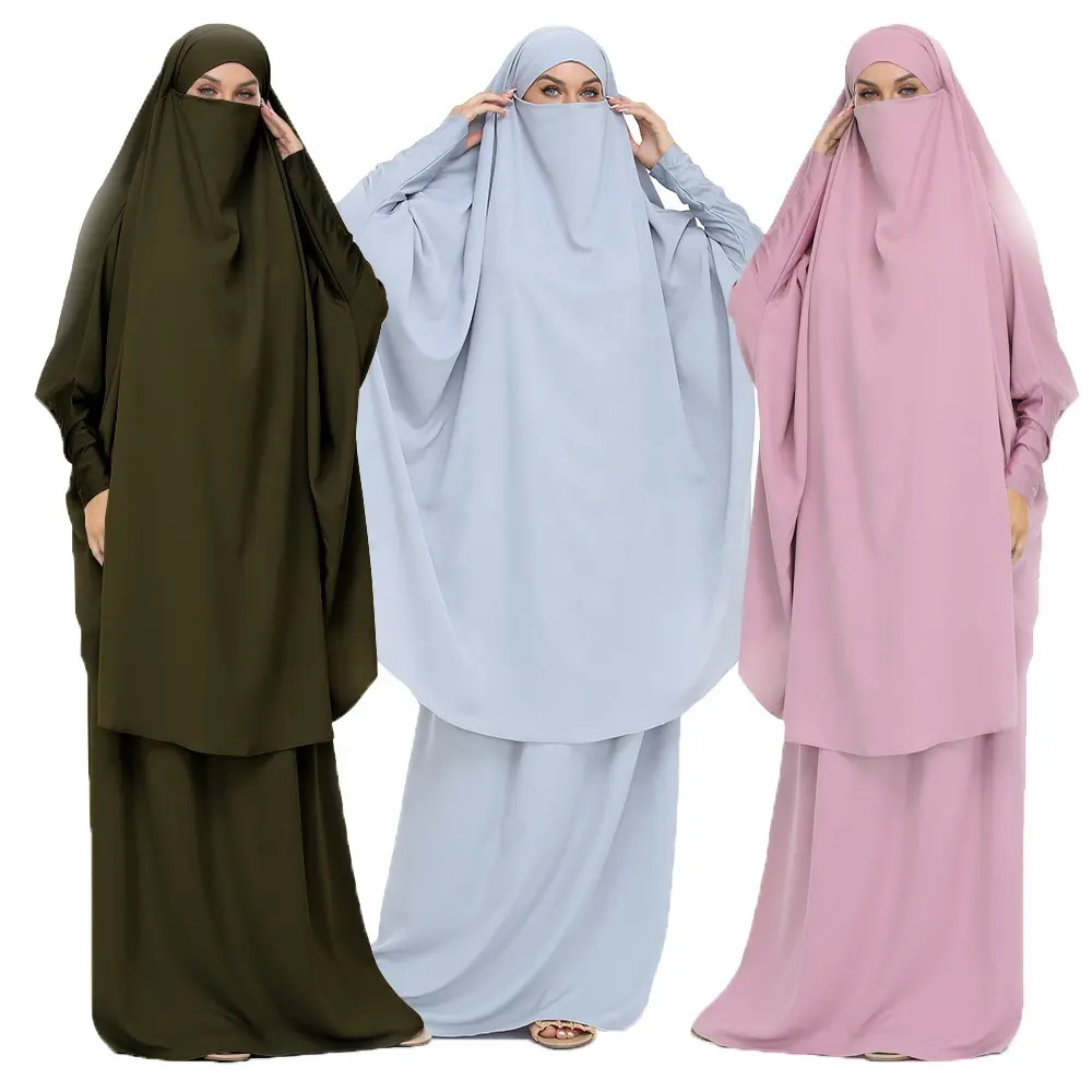 Robe longue à bascule de couleur unie pour femmes musulmanes, vêtements islamiques, Abaya dubaï, ensembles de Robes décontractées pour femmes, 2023