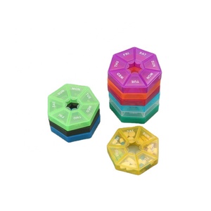 Hộp thuốc hàng tuần hộp thuốc 7 ngày tổ chức trường hợp thuốc 1 lần một ngày Hộp Đựng Thuốc một lần mỗi ngày hộp thuốc bổ sung dầu cá Vitamin - Product Image 1