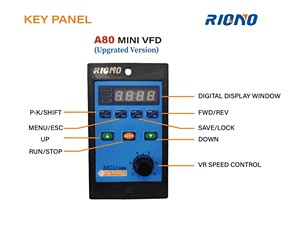 RIQNO 0.75KW Controlador de velocidad de motor monofásico a trifásico Inversor VFD Motor de CA Controlador de frecuencia variable 220V Voltaje nominal - Product Image 3