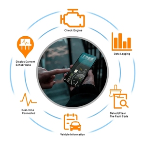 車のOBD2スキャナーELM327BluetoothOBDコードリーダーOBDII車のスキャナー診断ツールforMotorcycle Android IOS Windows - Product Image 5