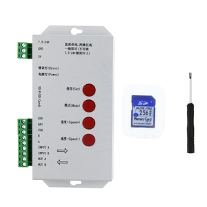 T1000S SD карты WS2801 WS2811 WS2812B LPD6803 LED 2048 программируемый пикселей контроллер DC5 ~ 24V T-1000S RGB пульт дистанционного управления - Product Image 4