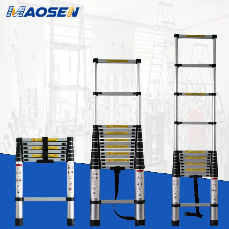 32 feet wall folding telescopic articulated fire extention adjustable step ladder for stairs