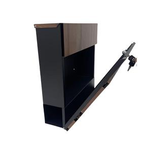 Kim loại hạt gỗ lớp phủ màu đen Wall Mount có thể khóa hộp thư bài thư hộp với khóa cho sử dụng ngoài trời - Product Image 6